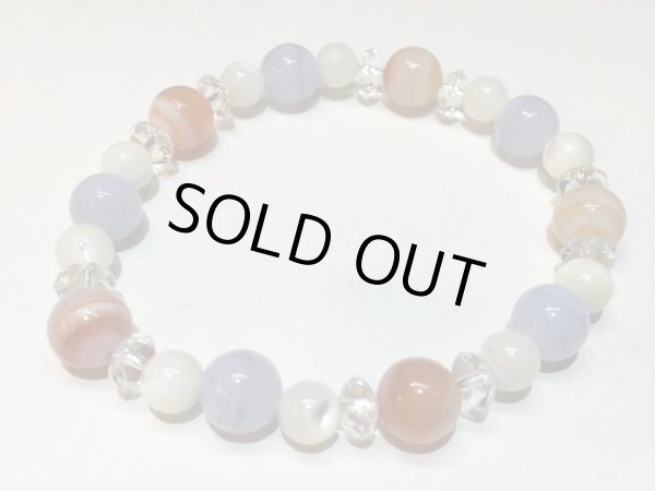 画像2: パワーストーン京屋/8月の誕生石サードオニキス 対人関係によいブルーレースアゲート【伏見・京屋】 (2)