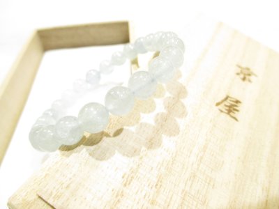 画像1: パワーストーン・京都/【感謝激安1点もの!赤字奉仕特価!!】【アクアマリン】≪手首Sサイズ16cm≫ブレスレット≪GGR-059≫桐箱付き【天然石の京屋】