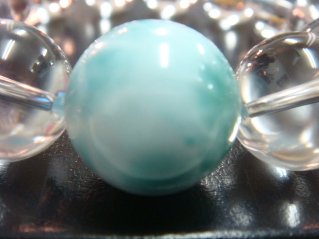 パワーストーン・京都/大玉ラリマー１８ｍｍ＆水晶ブレスレット２点新発売！！